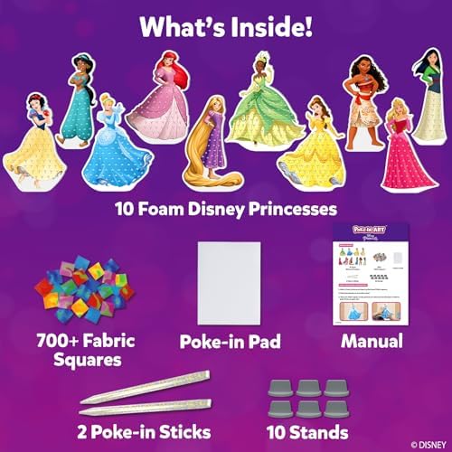 Skillmatics Poke-in Art – Disney Princesses, Wood Craft Kit, Gift for Kids