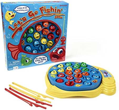 Let's Go Fishin' Game by Pressman - The Original Fast-Action Fishing Game!, 1-4 players