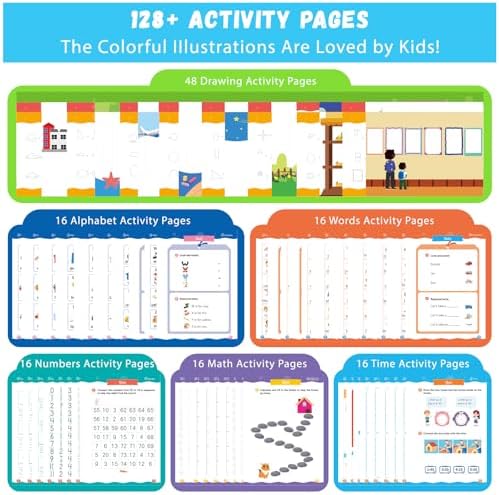 Magic Grooved Writing Practice, 8 Reusable Handwriting Books for Kids 3-8