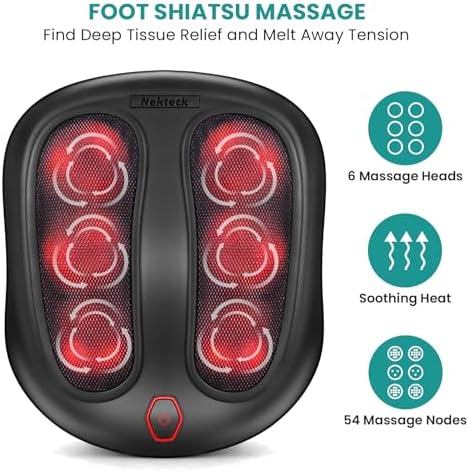 Nekteck Foot Massager with Heat, HSA Eligible FSA Massage Tools Gifts