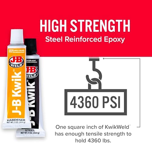 J-B Weld 8276 KwikWeld Quick Setting Steel Reinforced Epoxy - Dark Grey 2 oz
