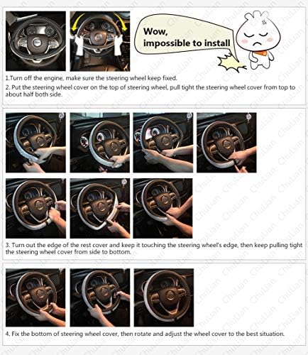 New Diamond Leather Steering Wheel Cover with Bling Crystal Rhinestones