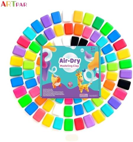 ARTPAR Air Dry Clay for Kids,90 Colors Modeling Magic Clay Bulk Kit