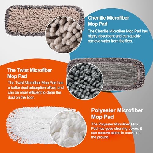 CLEANHOME Mops for Floor Cleaning for Hardwood, Marble, Tile Floor Mopping