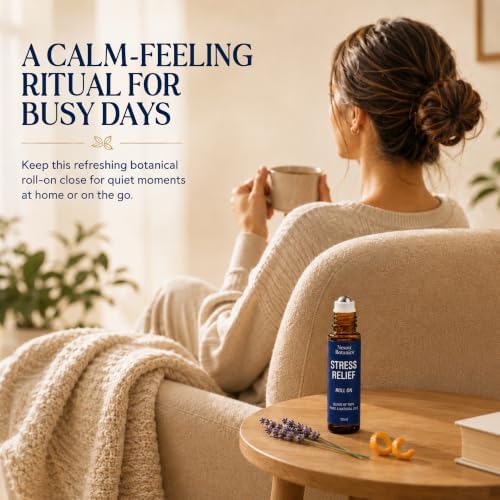 Stress Relief Essential Oil Roll-On 10 ml for Aromatherapy and Relaxation