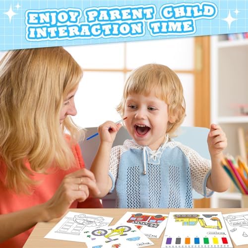 SOCOLER Paint with Water Coloring Books for Kids & Toddlers Boy-Traffic