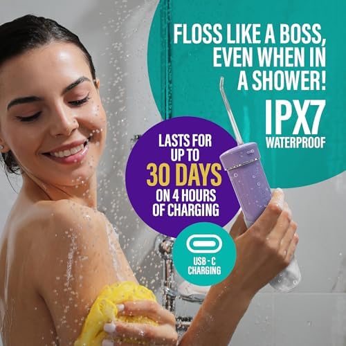 GuruNanda Portable Water Flosser Cordless, Sensitive Gums Friendly, 1ct
