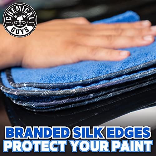 Chemical Guys, Professional Microfiber Towels, 16 x 16 in, Blue, 3 Pack