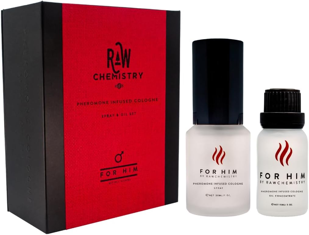 RawChemistry For Him Pheromone Infused Men's Cologne, Long-Lasting,1 oz