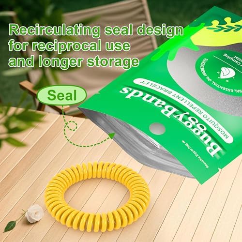 BuggyBands 12 Pack Mosquito Repellent Bracelets for Adults & Kids,DEET-Free