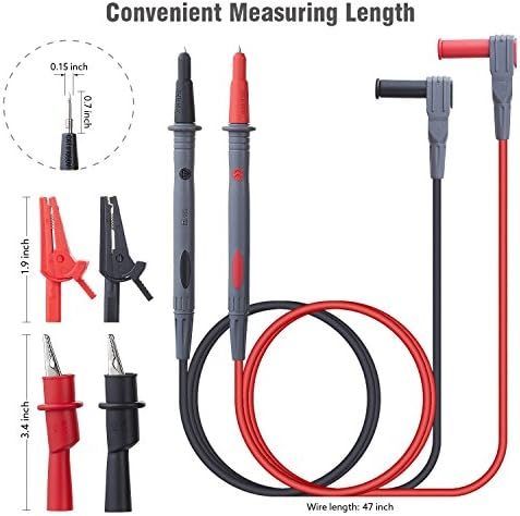 WGGE WG-011 Silicone Multimeter Test Leads with Safety Alligator Clips