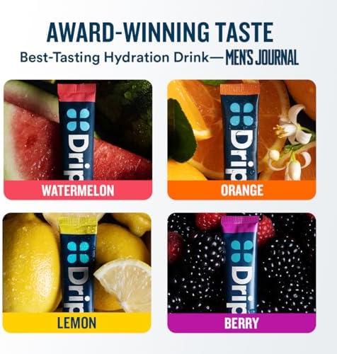 DripDrop Hydration Bold Variety Pack, Electrolyte Packets, 32 Count