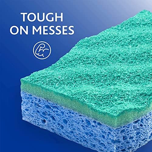O-Cedar Scrunge Multi-Use Scrub Sponge (Pack of 6) | Non-Scratch, Odor-Resistant, All-Purpose Scrubbing Sponge | Safely Cleans All Hard Surfaces in Kitchen & Bathroom