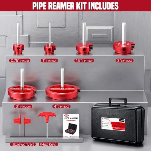 6Pcs PVC Pipe Reamer Kit, Durable Aluminum PVC Fitting Saver