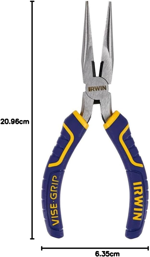 IRWIN Vise-Grip Pliers, Long Nose, 6 Inch, for Heavy Duty Cutting and Bending (2078216)