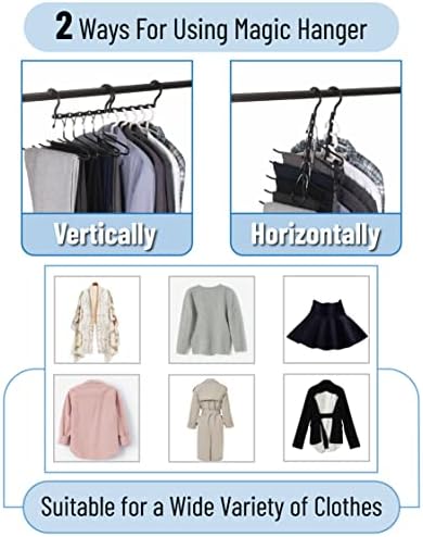 Mr. Pen- Space Saving Hangers, 8 pcs, 360° Rotating Hooks