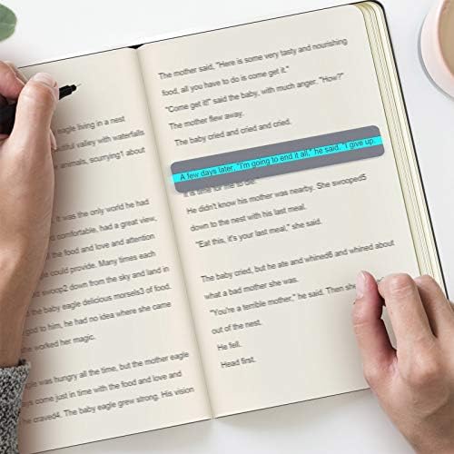 Zonon 6 Pcs Guided Reading Strips Colored Highlight Strip for Dyslexia