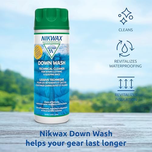 Nikwax Down Wash, 300ml, Detergent for down jackets and sleeping bags, outdoor apparel, clean, care, protect