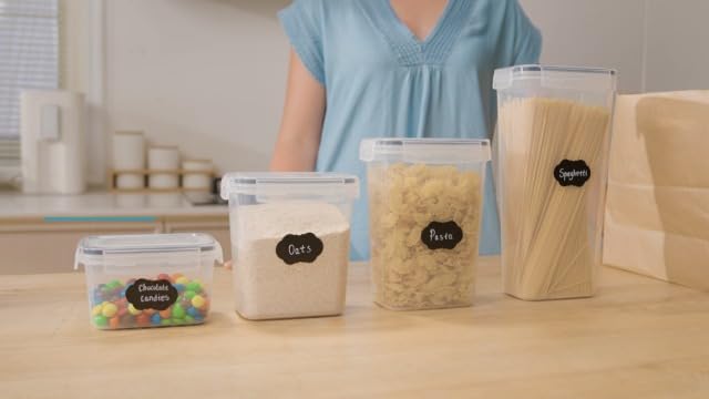 Vtopmart Airtight Food Storage Containers with Lids, 24 pcs, Black