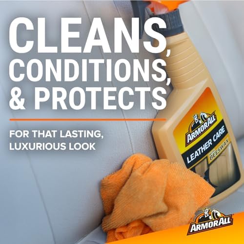 Armor All Car Leather Cleaner Spray with Beeswax, 16 Fl Oz