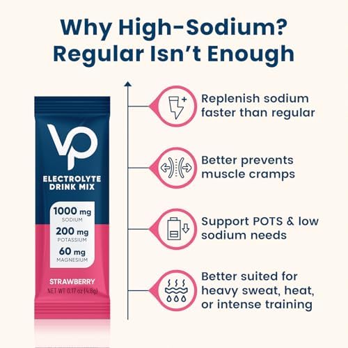 Venture Pal High Sodium Sugar Free Electrolytes Powder Packet, 16 Sticks