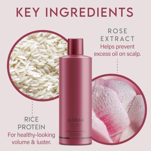 ALURAM Volumizing Shampoo, Non-Drying Gentle Cleanser Adds Body & Fullness for All Hair Types