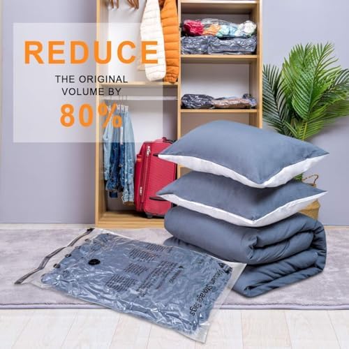 GONGSHI Vacuum Storage Bags for Clothing, 12-Pack, Jumbo