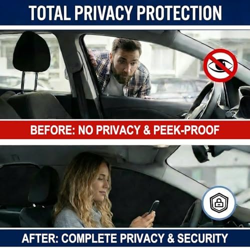 XCBYT Magnetic Car Window Shades for Side Window, 100% Blackout Privacy