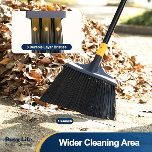 Yocada Heavy-Duty Broom Outdoor Commercial Broom 54Inch