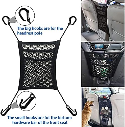 3-Layer Stretch Car Mesh Organizer, Car Seat Net, Dog Net for Barrier