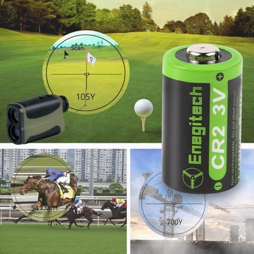 Enegitech CR2 Batteries, 3V CR 2 Lithium Battery for Nest Temperature Sensor, Golf Rangefinder, Smart Switch Button Pusher, Instax Square SQ1/SQ6/SQ40 Non-Rechargeable (CR2 2 Pack)