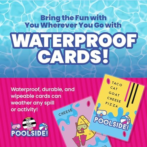 Taco Cat Goat Cheese Pizza Poolside Waterproof Card Game by Taco Cat Games