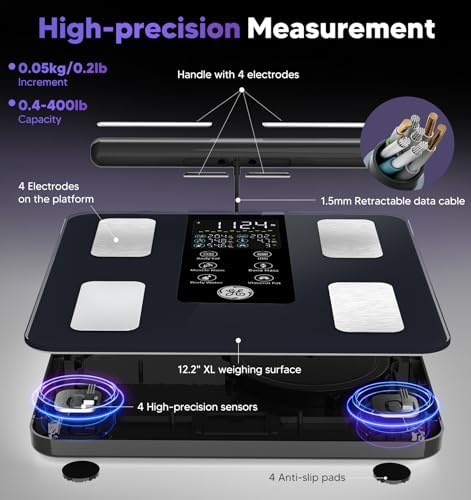 GE Smart Scale for Body Weight: Full Body Composition Analyzer, 50+ Metrics