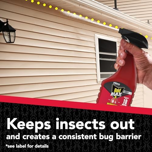 Raid MAX Perimeter Protection Ant & Roach Killer Spray, Prevents Bugs by Killing for Up to 18 Months, Indoor and Outdoor Use, 22oz