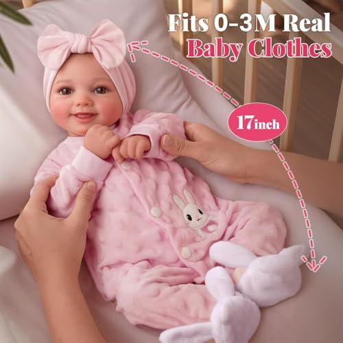 BABESIDE Reborn Baby Dolls Sunny - 17 Inch Cute Realistic Baby Doll