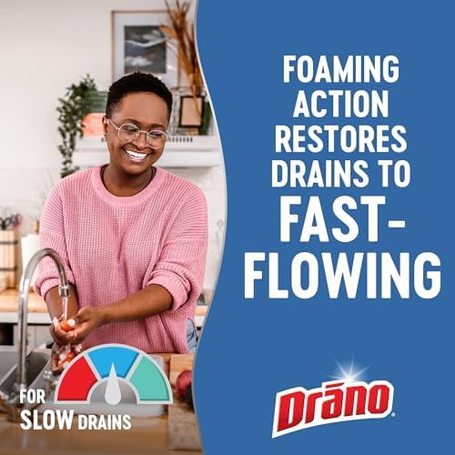 Drano EarlyAction Foamer Drain Clog Remover & Cleaner, 17oz 5-Pack
