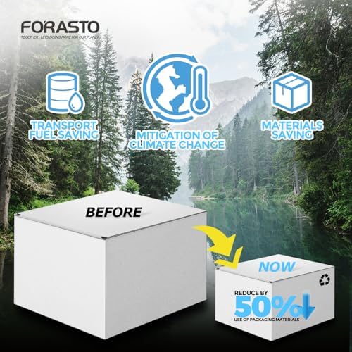 FORASTO Toilet Plunger with Holder - Heavy Duty Bathroom Cleaning Tools