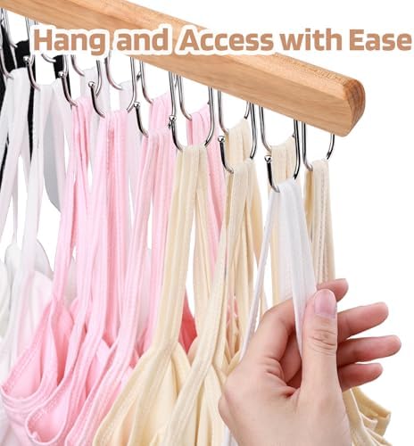 NECAMOCU 2 Pack Bra Hanger for Closet Organizer, Premium Tank Top Hangers