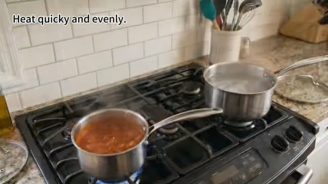 Tri-Ply Stainless Steel Pot 1.5Qt & 2.5Qt with Lids