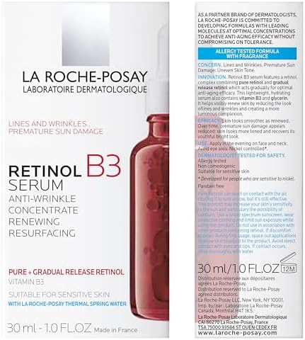 La Roche-Posay Retinol Face Serum with Niacinamide & Hyaluronic Acid, 1oz
