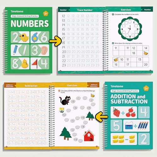 Magic Grooved Writing Practice Books for Kids 3-8