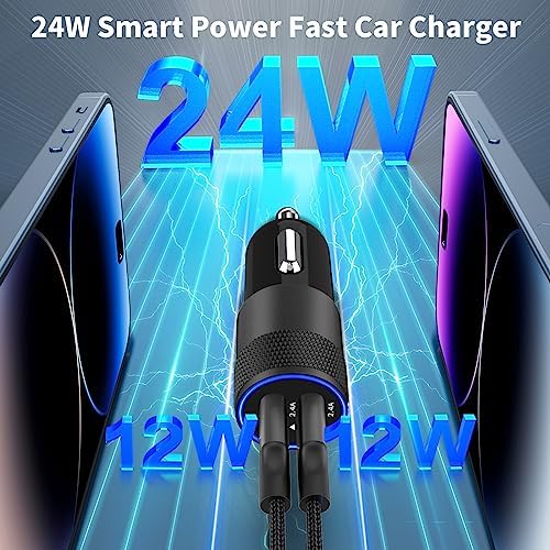 Apple MFi Certified iPhone Car Charger Fast Charging 4.8A Car Phone Charger