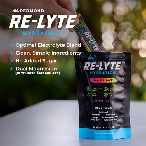 REDMOND Re-Lyte Sugar Free Electrolyte Powder Packets (Variety) 7ct