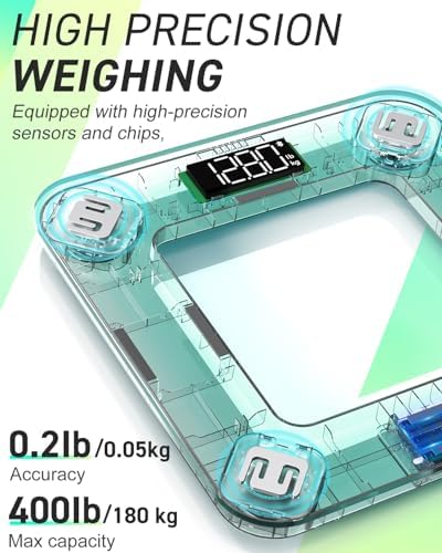 INSMART Smart Scale for Body Weight, 0.1lb High Accuracy,17 Metrics