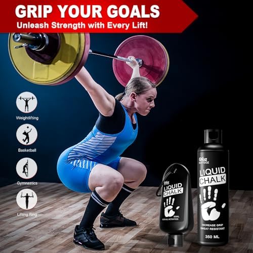 Liquid Chalk 2 oz & 12 oz, Mess-Free Gym Chalk for Lifting