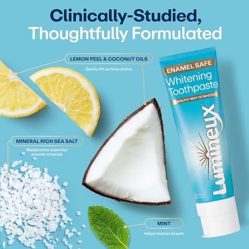 Lumineux Teeth Whitening Toothpaste, Peroxide Free, 3.75 oz, 2 Pack