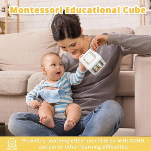 SOCBTNSO Montessori Busy Cube Travel Toy for Toddlers