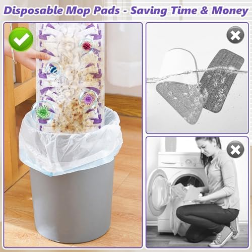 Mop Pad Refills for Swiffer PowerMop: 20 Pcs Disposable Pads
