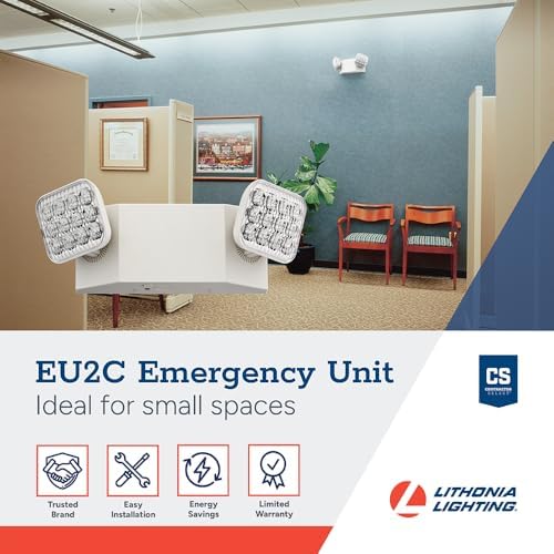 Lithonia Lighting Basics LED Emergency Light, Adjustable Heads 120/277V 1Pk