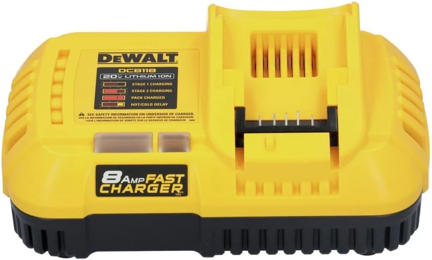 DEWALT DCB118R 20V MAX/60V MAX FLEXVOLT 8 Amp Fast Charger (Renewed)